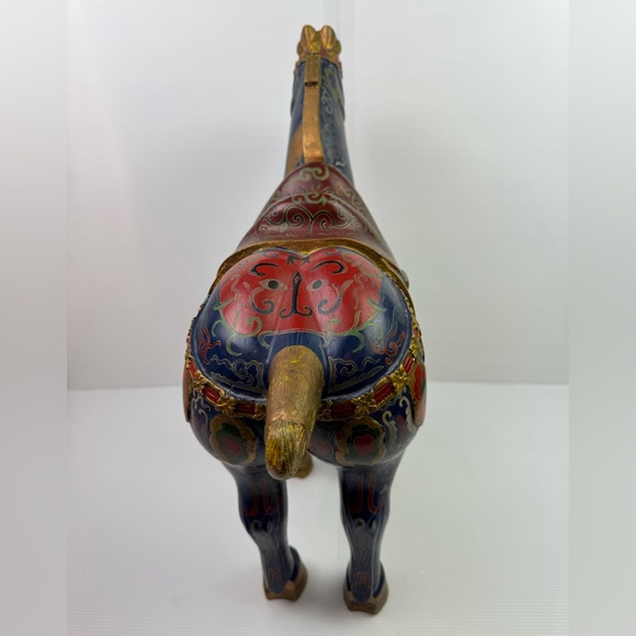 Vintage Large Tang Dynasty Wooden Horse Statue 23"Finely Hand Decorated Oriental - Picture 9 of 16